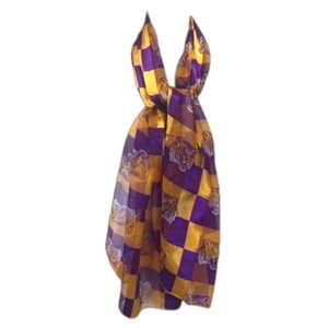 LSU Tigers scarf. Purple gold tigers fan alumni college sports 14” x 60”